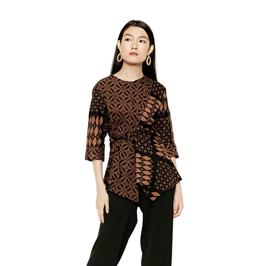 Women's Batik Blouse Half Sleeve - Pagar