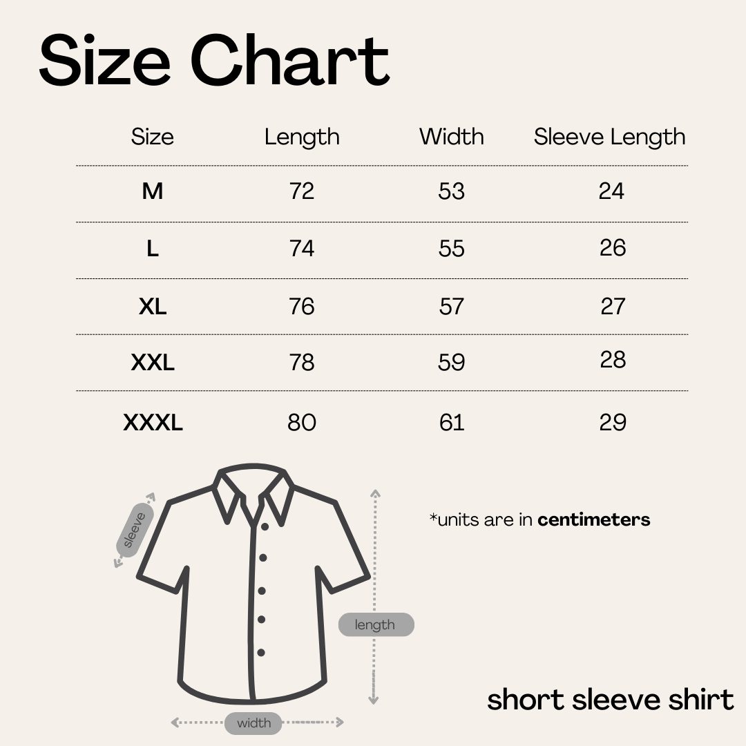 Men's Batik Shirt Blue Short Sleeve - Manah